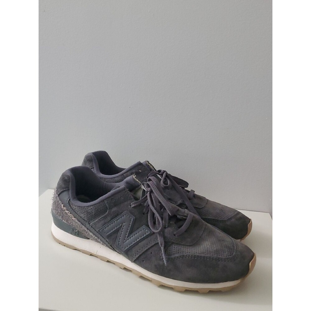 New Balance 696 Gray Suede Lace-Up Sneakers Size US 9 WL696BY - Picture 2 of 13
